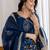 women ethnic motifs printed angrakha  cotton kurta with trousers & with dupatta