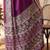 Purple ajrak block satin designer block print saree