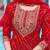 bandhani printed zari round neck a-line kurta with trousers & dupatta