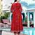 bandhani printed zari round neck a-line kurta with trousers & dupatta