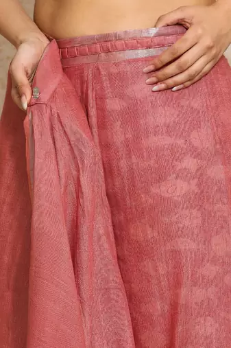 Rose woven design  cotton handloom saree
