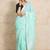 Sea green  cotton handloom saree