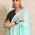 Sea green  cotton handloom saree