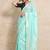 Sea green  cotton handloom saree