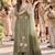 women floral embroidered regular beads and stones kurta with palazzos & with dupatta