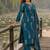 women ethnic motifs printed regular thread work  cotton kurta with trousers & with dupatta