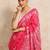 Pink batik  linen handloom saree