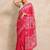 Pink batik  linen handloom saree