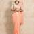 Peach woven design  cotton saree