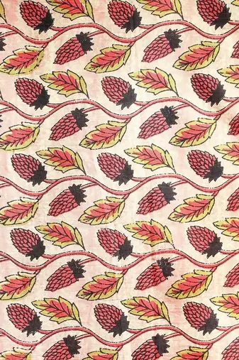 Peach woven design  cotton saree