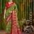 Green ethnic motifs silk blend sambalpuri saree