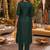 women ethnic motifs embroidered regular kurta with trousers & with dupatta