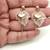 Anti-tarnish, stud back closure, dangling chain, puffy heart charm