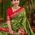 Green ethnic motifs silk blend sambalpuri saree
