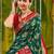 Green bandhani zari silk blend handloom sambalpuri saree