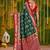 Green bandhani zari silk blend handloom sambalpuri saree