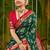 Green bandhani zari silk blend handloom sambalpuri saree