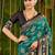 Teal ethnic motifs zari silk blend handloom sambalpuri saree