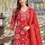 women printed regular  cotton kurta with trousers & with dupatta