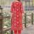 women printed regular  cotton kurta with trousers & with dupatta