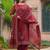 women ethnic motifs printed regular  cotton kurta with trousers & with dupatta