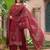 women ethnic motifs printed regular  cotton kurta with trousers & with dupatta