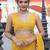 Yellow embellished mirror work  georgette saree