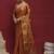Orange ethnic motifs zari linen blend handloom banarasi saree
