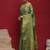 Green woven design zari linen blend heavy work banarasi saree