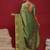 Green woven design zari linen blend heavy work banarasi saree