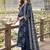 women ethnic motifs printed regular mirror work  cotton kurta with trousers & with dupatta
