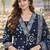 women ethnic motifs printed regular mirror work  cotton kurta with trousers & with dupatta