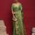 Green woven design zari linen blend heavy work banarasi saree