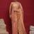 Pink women ethnic motifs sequinned linen blend designer banarasi saree