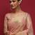 Pink women ethnic motifs sequinned linen blend designer banarasi saree