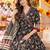 women floral printed angrakha  cotton kurta with trousers & with dupatta