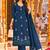 women floral embroidered regular thread work  cotton kurta with trousers & with dupatta