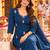 women floral embroidered regular thread work  cotton kurta with trousers & with dupatta