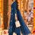 women floral embroidered regular thread work  cotton kurta with trousers & with dupatta