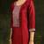 ethnic motifs embroidered sequinned straight kurta with trouser & dupatta