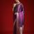 Violet ethnic motifs woven design zari satin banarasi saree