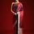 Maroon embroidered satin banarasi saree