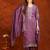 women embroidered regular sequinned kurta with trousers & with dupatta