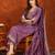 women embroidered regular sequinned kurta with trousers & with dupatta