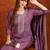 women embroidered regular sequinned kurta with trousers & with dupatta