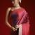Maroon embroidered satin banarasi saree