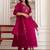 women ethnic motifs embroidered empire thread work kurta with salwar & with dupatta