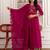 women ethnic motifs embroidered empire thread work kurta with salwar & with dupatta