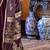Burgundy floral woven design zari satin banarasi saree