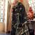 Black woven design zari satin banarasi saree